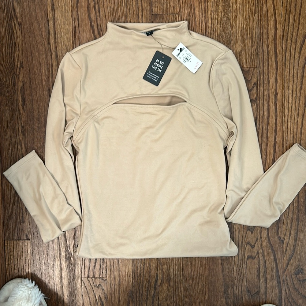 NWT Mock neck, body contour body suit